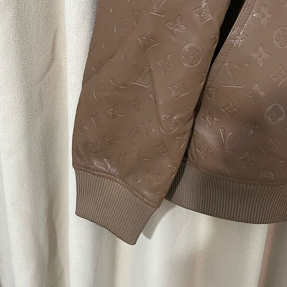 Louis Vuitton Brown Lapel Leather Jacket - Picture 3 of 7